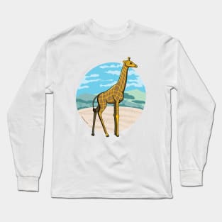 Giraffe on the Serengeti Long Sleeve T-Shirt